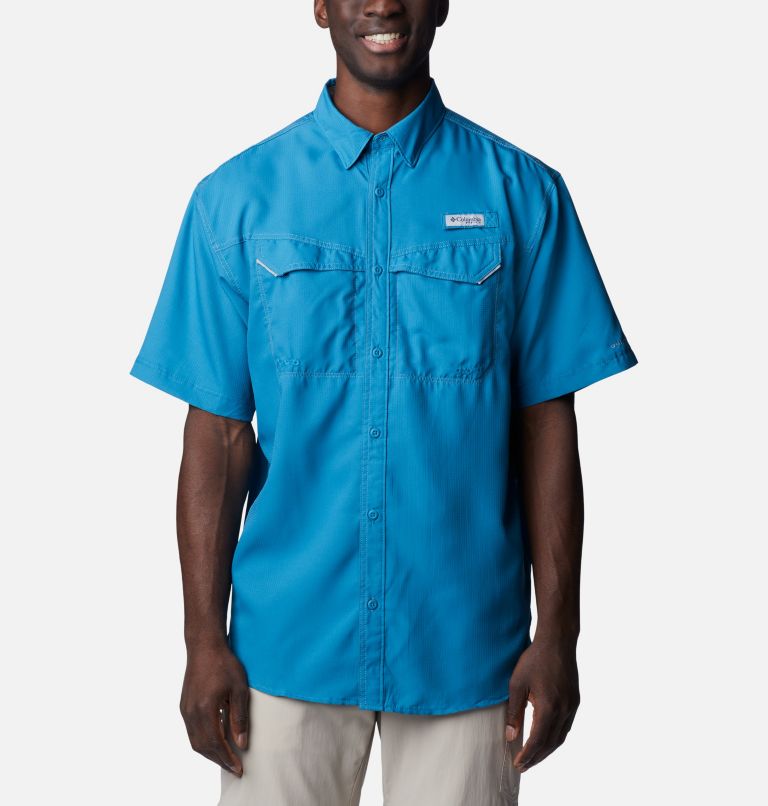 Men’s PFG Low Drag Offshore Short Sleeve Shirt, Color: Deep Marine, image 1