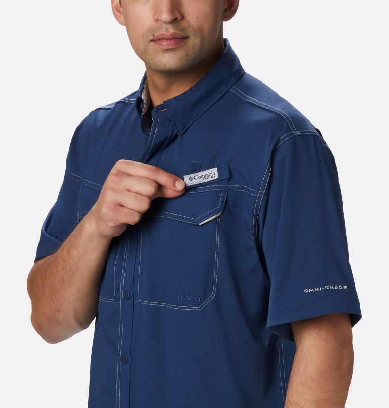 Thumbnail: Men’s PFG Low Drag Offshore Short Sleeve Shirt, Color: Carbon, image 4