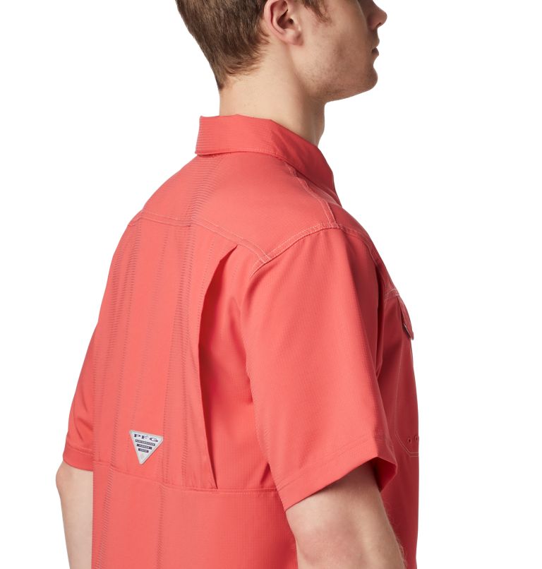 Men’s PFG Low Drag Offshore Short Sleeve Shirt, Color: Sunset Red, image 5