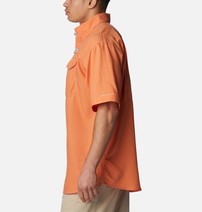 Men’s PFG Low Drag Offshore Short Sleeve Shirt, Color: Orange Reef, image 3