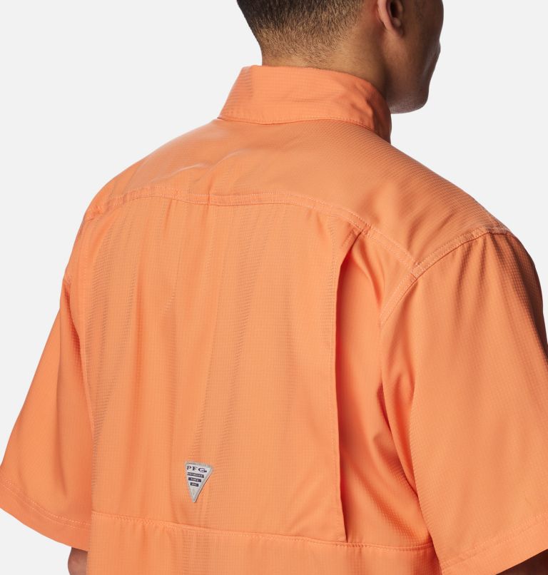 Thumbnail: Men’s PFG Low Drag Offshore Short Sleeve Shirt, Color: Orange Reef, image 5