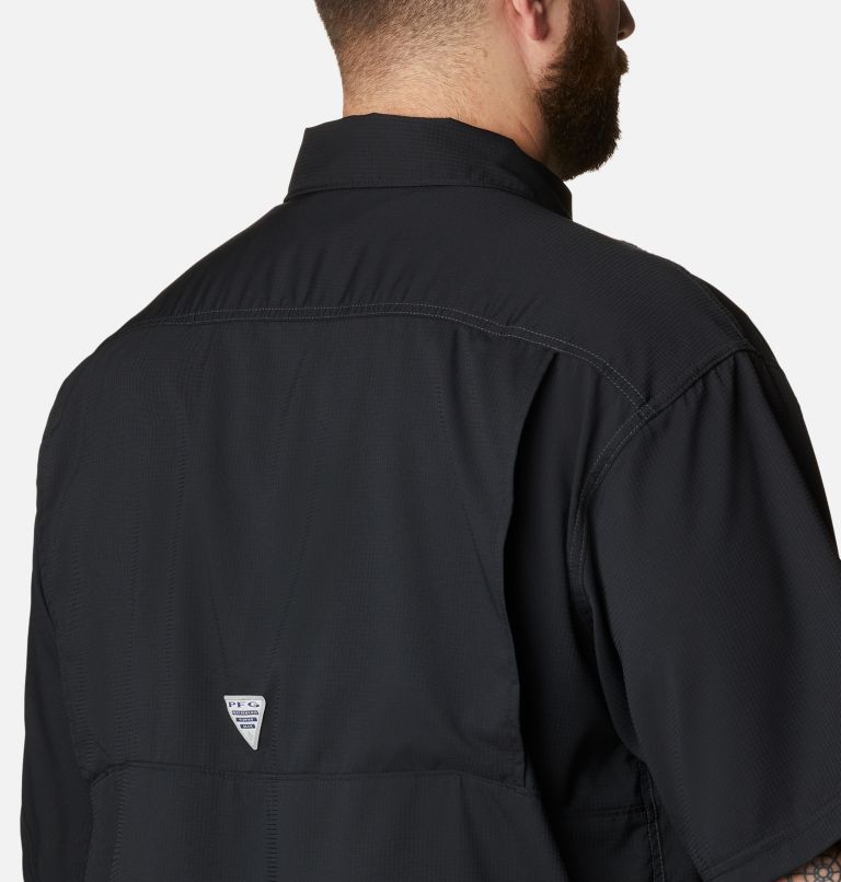 Thumbnail: Men's PFG Low Drag Offshore Short Sleeve Shirt - Big, Color: Black, image 5