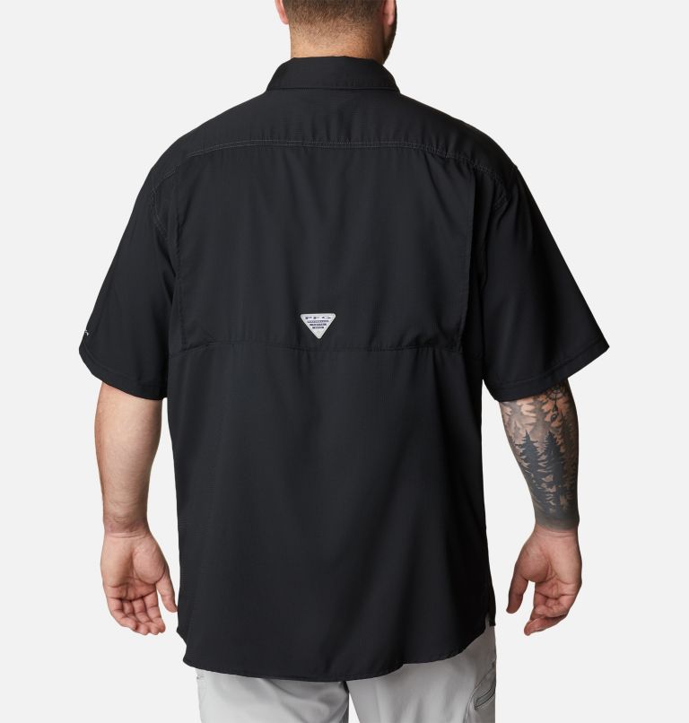 Men's PFG Low Drag Offshore Short Sleeve Shirt - Big, Color: Black, image 2