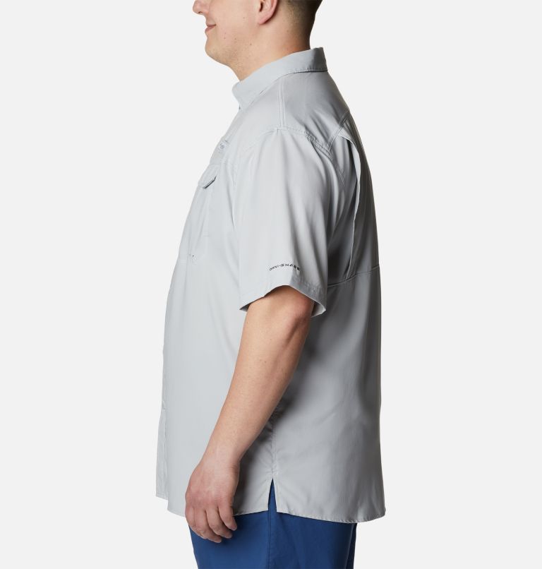 Thumbnail: Men's PFG Low Drag Offshore Short Sleeve Shirt - Big, Color: Cool Grey, image 3