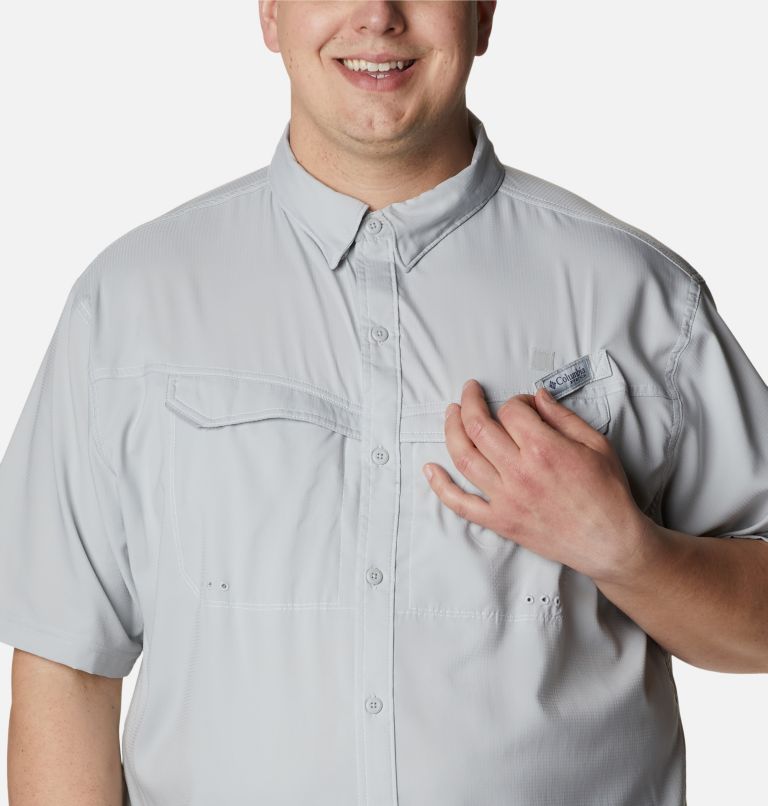 Men's PFG Low Drag Offshore Short Sleeve Shirt - Big, Color: Cool Grey, image 4