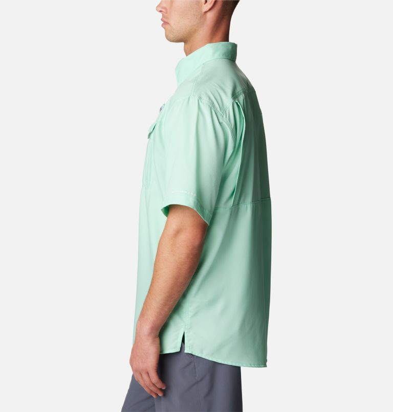 Thumbnail: Men's PFG Low Drag Offshore Short Sleeve Shirt - Tall, Color: Mint Cay, image 3