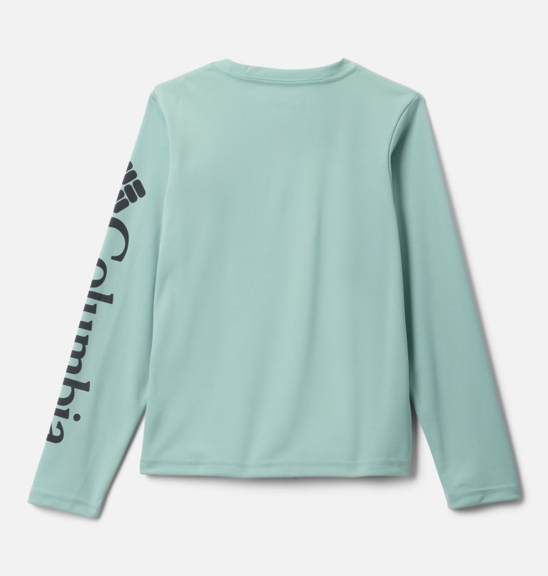 Boys' PFG Terminal Tackle Long Sleeve Shirt, Color: Misty Jade, Shark Logo, image 2