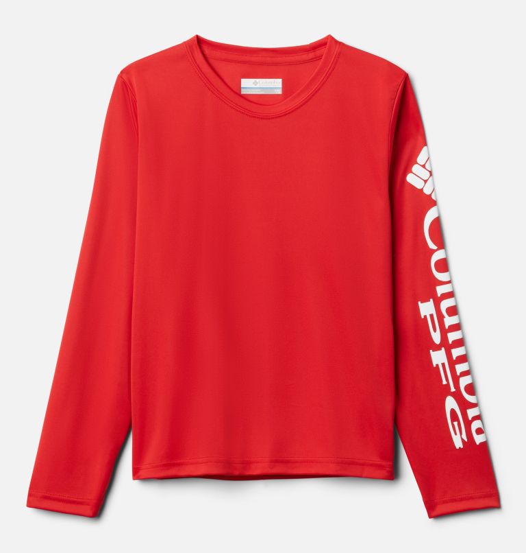 Boys' PFG Terminal Tackle Long Sleeve Shirt, Color: Red Spark, image 1