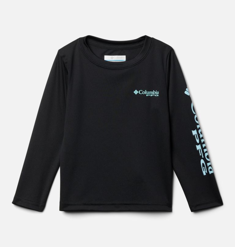 Boys' Toddler PFG Terminal Tackle Long Sleeve Shirt, Color: Black, Gulf Stream Logo, image 1