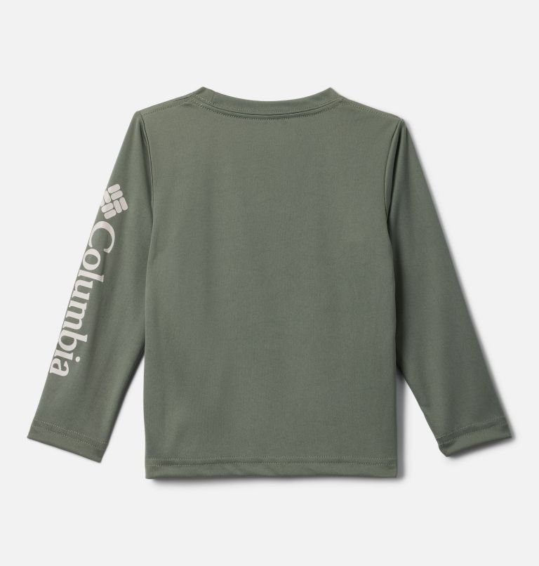 Boys' Toddler PFG Terminal Tackle Long Sleeve Shirt, Color: Cypress, Dark Stone Logo, image 2