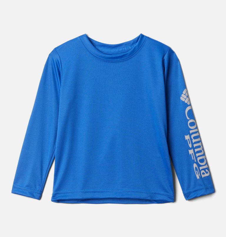 Boys’ Toddler PFG Terminal Tackle Long Sleeve Shirt, Color: Vivid Blue, Cool Grey, image 1