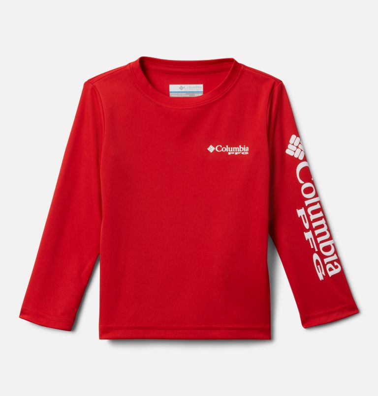 Boys’ Toddler PFG Terminal Tackle Long Sleeve Shirt, Color: Red Spark, image 1