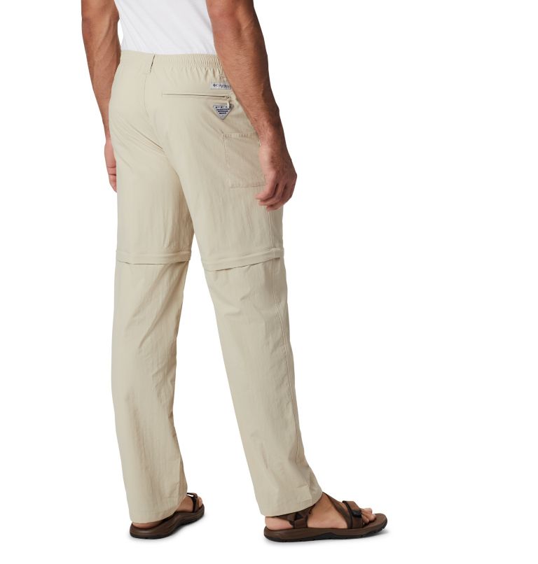 Men's PFG Backcast Convertible Pants, Color: Fossil, image 2