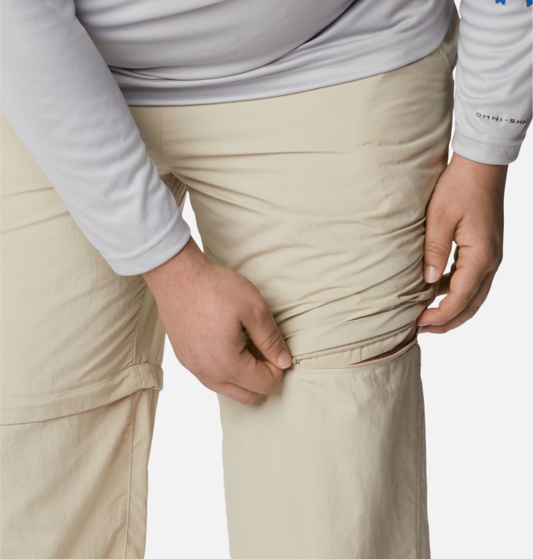 Men's PFG Backcast Convertible Pants - Big, Color: Fossil, image 6