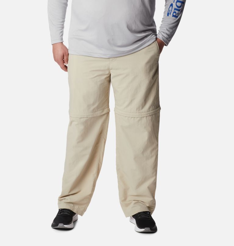 Thumbnail: Men's PFG Backcast Convertible Pants - Big, Color: Fossil, image 1