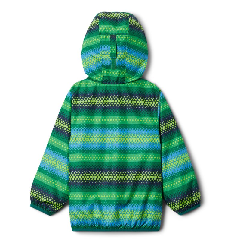 Mini Pixel Grabber II Wind Jacket | 362 | 3T, Color: True Green Bubble Stripes, image 2