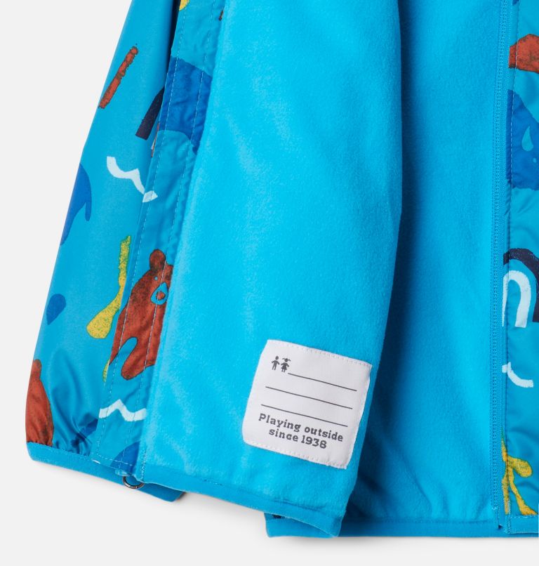 Toddler Mini Pixel Grabber II Wind Jacket, Color: Ocean Blue Joyful Shapes, image 3
