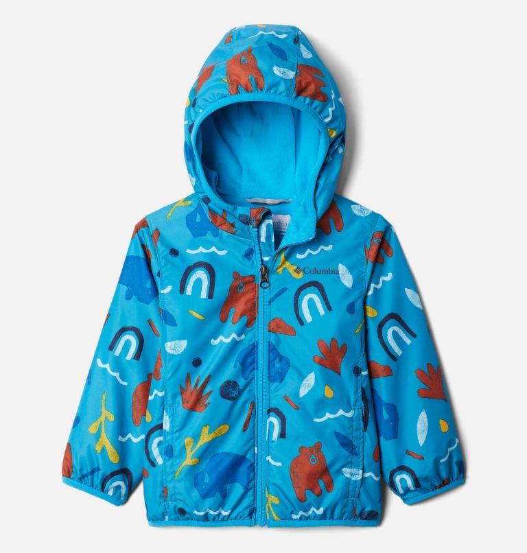 Toddler Mini Pixel Grabber II Wind Jacket, Color: Ocean Blue Joyful Shapes, image 1