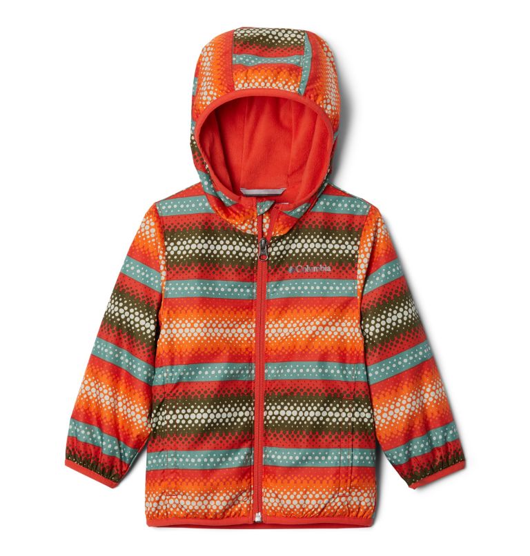 Manteau coupe-vent Mini Pixel Grabber II pour garçon – Tout-petit, Color: Wildfire Bubble Stripes, image 1