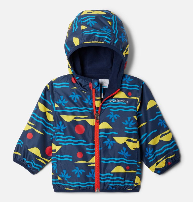 Thumbnail: Infant Mini Pixel Grabber II Wind Jacket, Color: Collegiate Navy Seaside, image 1