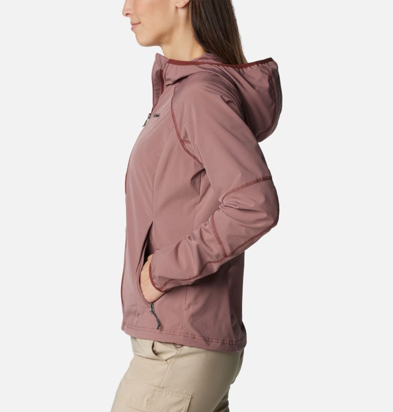 Women's Sweet As Softshell Hooded Jacket, Color: Fig, image 3