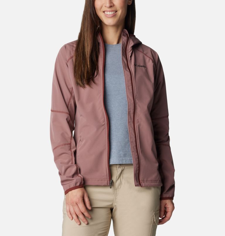 Thumbnail: Women's Sweet As Softshell Hooded Jacket, Color: Fig, image 7