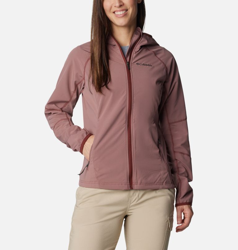 Women's Sweet As Softshell Hooded Jacket, Color: Fig, image 1
