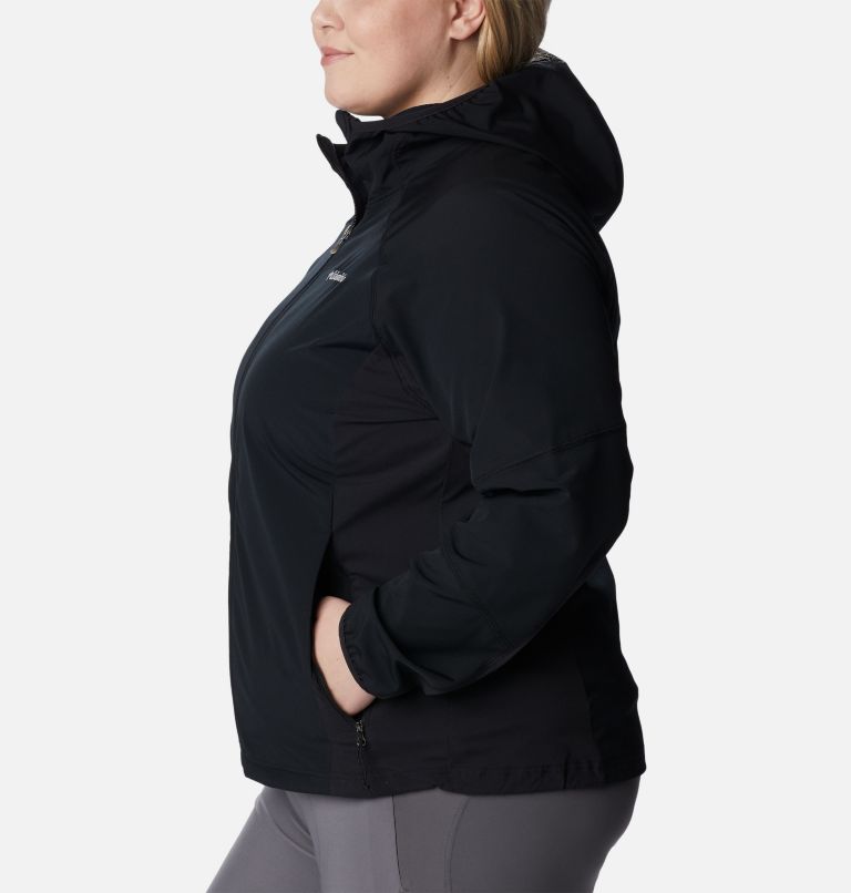 Manteau coquille souple à capuchon Sweet As Femme - Grandes tailles, Color: Black, image 3