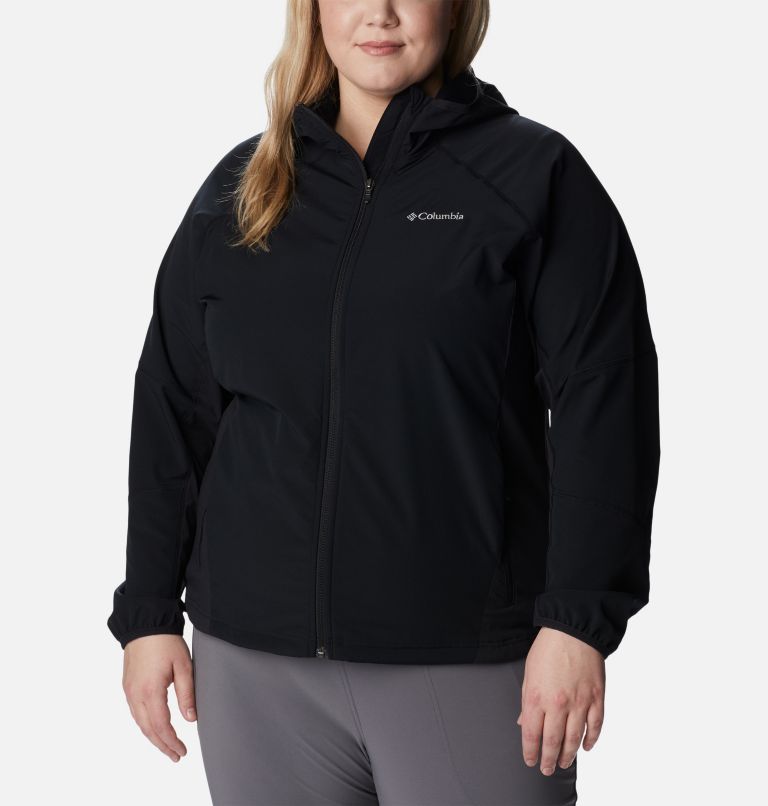 Plus size black cheap hooded jacket