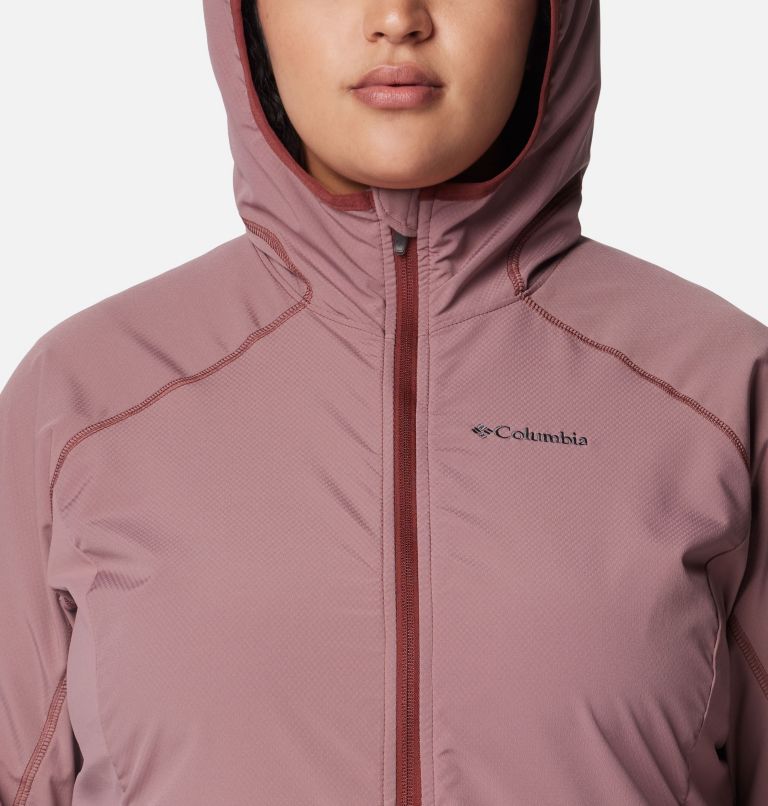 Women's Sweet As Softshell Hooded Jacket - Plus Size, Color: Fig, image 4
