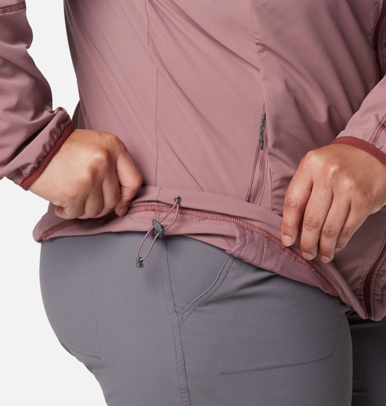 Women's Sweet As Softshell Hooded Jacket - Plus Size, Color: Fig, image 6