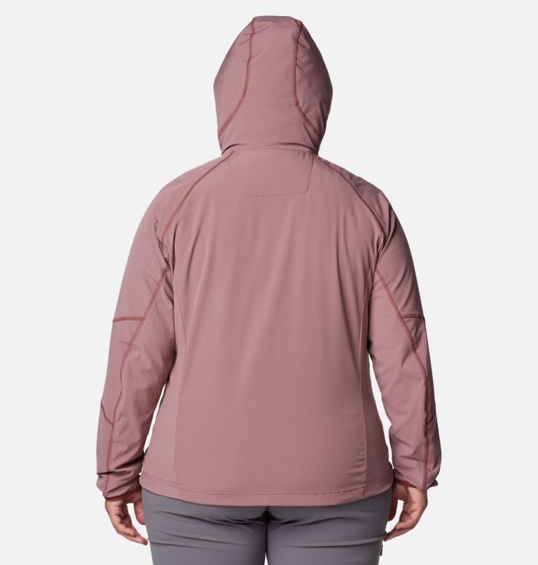 Women's Sweet As Softshell Hooded Jacket - Plus Size, Color: Fig, image 2