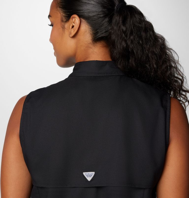 Women’s PFG Tamiami Sleeveless Shirt, Color: Black, image 6