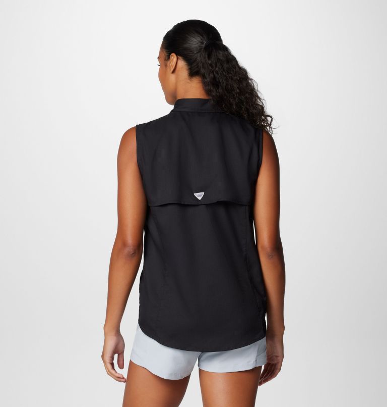 Women’s PFG Tamiami Sleeveless Shirt, Color: Black, image 2