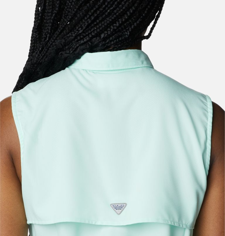 Thumbnail: Women’s PFG Tamiami Sleeveless Shirt, Color: Gullfoss Green, image 5