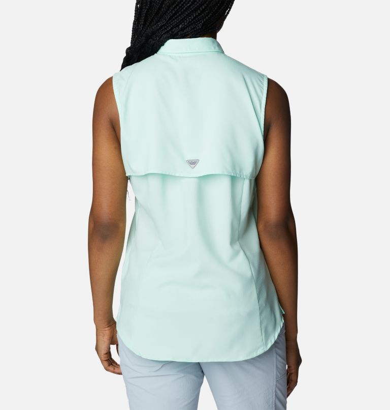 Women’s PFG Tamiami Sleeveless Shirt, Color: Gullfoss Green, image 2