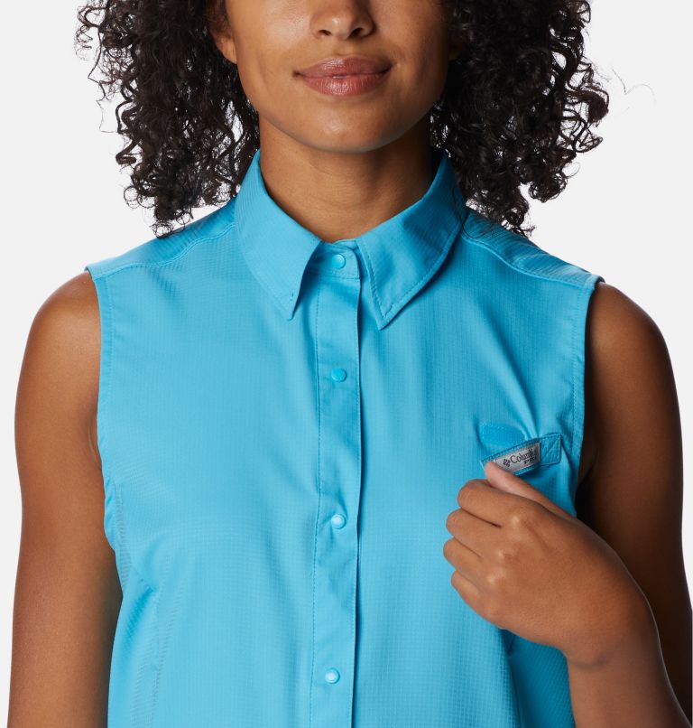 Thumbnail: Tamiami Women's Sleeveless Shirt | 404 | L, Color: Atoll, image 4