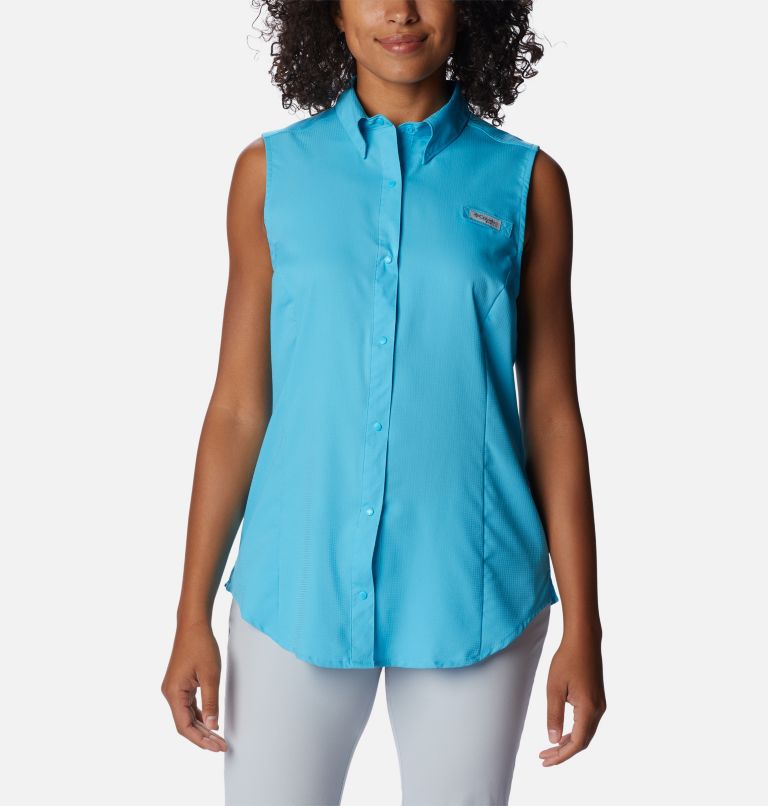 Women’s PFG Tamiami Sleeveless Shirt, Color: Atoll, image 1
