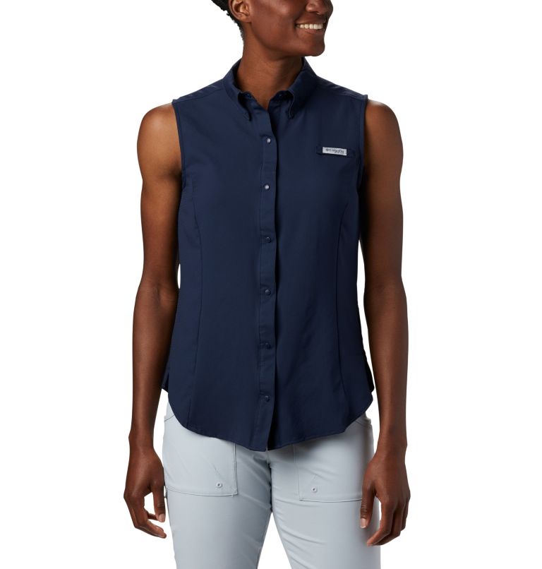 Women’s PFG Tamiami Sleeveless Shirt, Color: Collegiate Navy, image 1