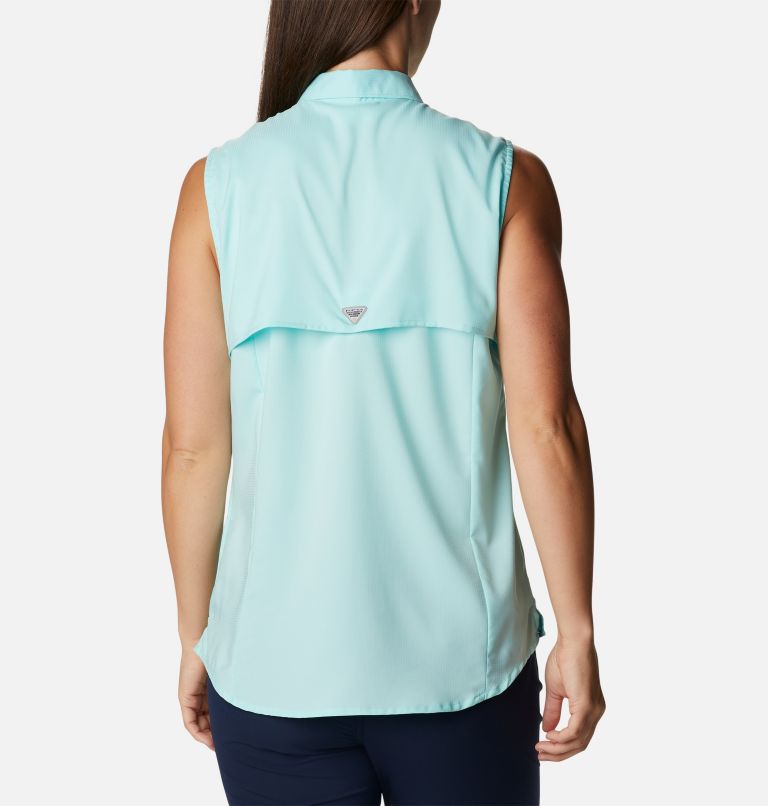 Women’s PFG Tamiami Sleeveless Shirt, Color: Gulf Stream, image 2