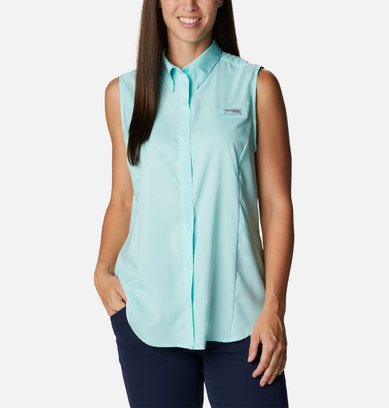 Thumbnail: Women’s PFG Tamiami Sleeveless Shirt, Color: Gulf Stream, image 1