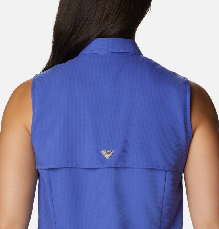 Women’s PFG Tamiami Sleeveless Shirt, Color: Violet Sea, image 5