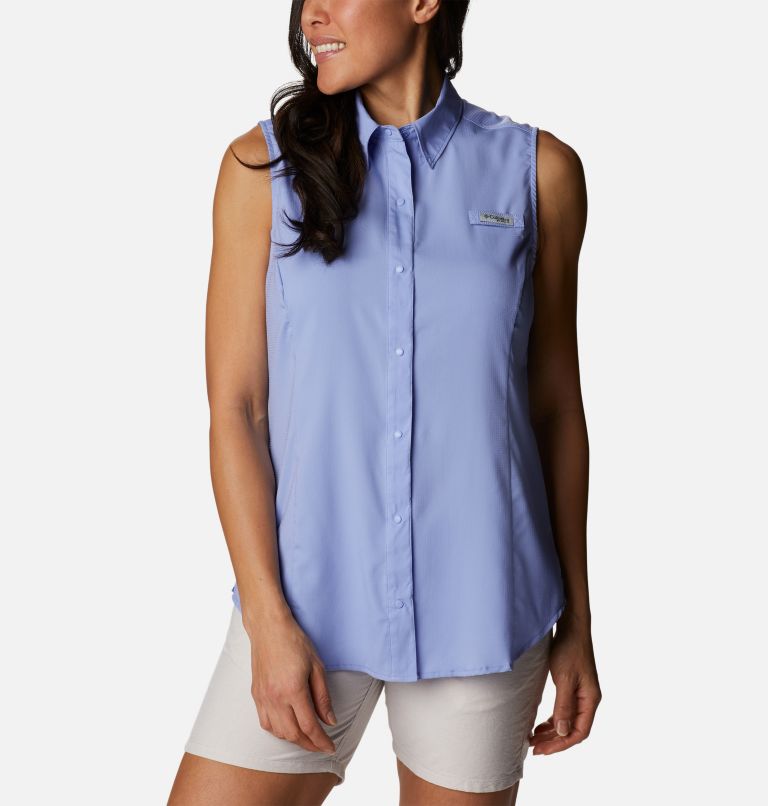 Women’s PFG Tamiami Sleeveless Shirt, Color: Serenity, image 1