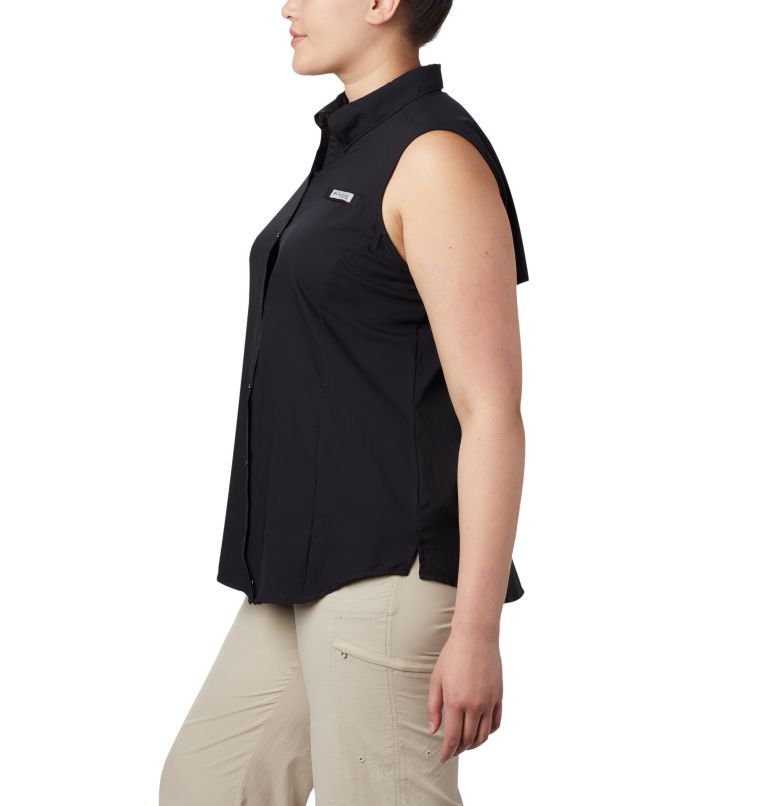 Women's PFG Tamiami Sleeveless Shirt - Plus Size, Color: Black, image 3