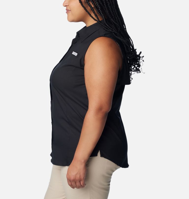 Women's PFG Tamiami Sleeveless Shirt - Plus Size, Color: Black, image 3