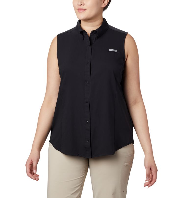 Women's PFG Tamiami Sleeveless Shirt - Plus Size, Color: Black, image 1