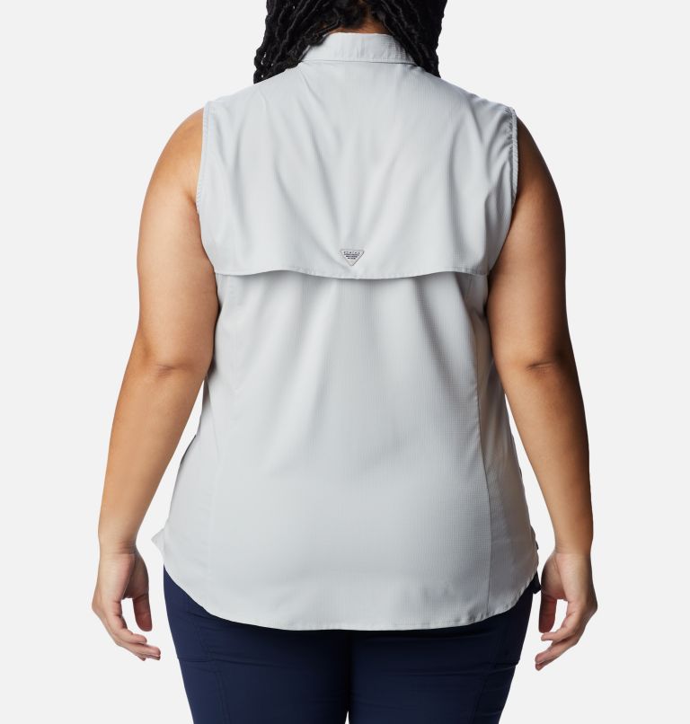Women's PFG Tamiami Sleeveless Shirt - Plus Size, Color: Cool Grey, image 2