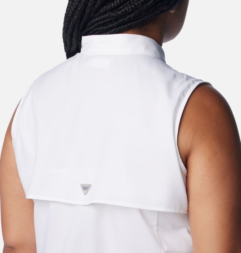 Thumbnail: Women's PFG Tamiami Sleeveless Shirt - Plus Size, Color: White, image 5