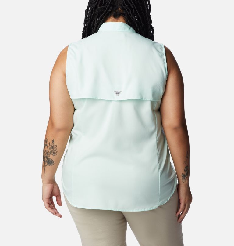 Women's PFG Tamiami Sleeveless Shirt - Plus Size, Color: Gullfoss Green, image 2