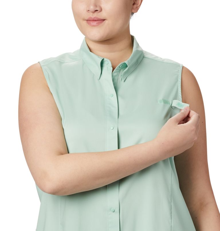 Women's PFG Tamiami Sleeveless Shirt - Plus Size, Color: New Mint, image 4